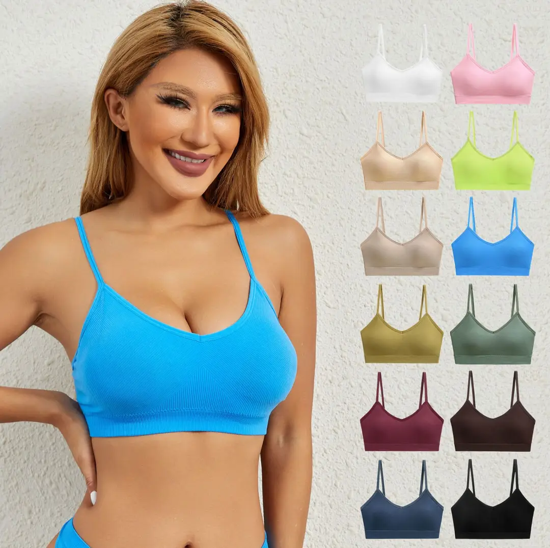 French style wireless push up girl's underwear big chest small thin thread bra sexy comfortable breathable beautiful vest