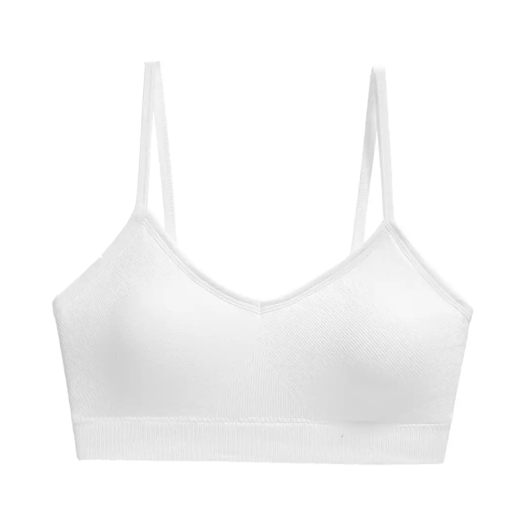 French style wireless push up girl's underwear big chest small thin thread bra sexy comfortable breathable beautiful vest