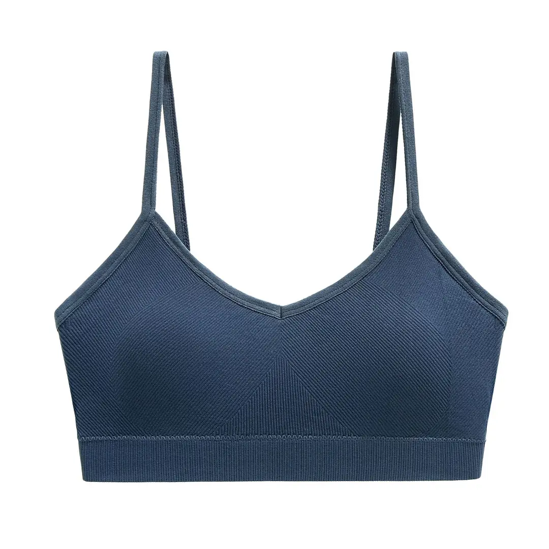 French style wireless push up girl's underwear big chest small thin thread bra sexy comfortable breathable beautiful vest