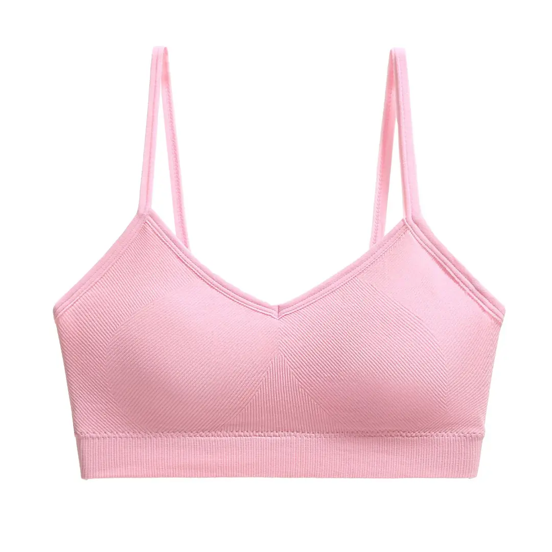 French style wireless push up girl's underwear big chest small thin thread bra sexy comfortable breathable beautiful vest