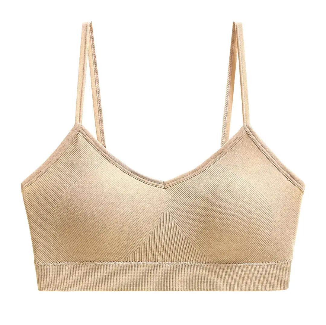 French style wireless push up girl's underwear big chest small thin thread bra sexy comfortable breathable beautiful vest