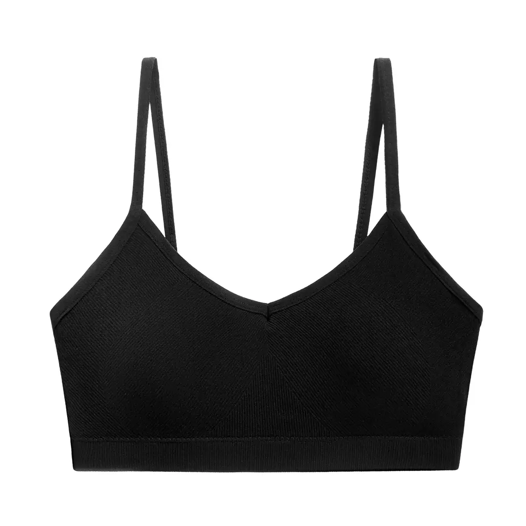 French style wireless push up girl's underwear big chest small thin thread bra sexy comfortable breathable beautiful vest