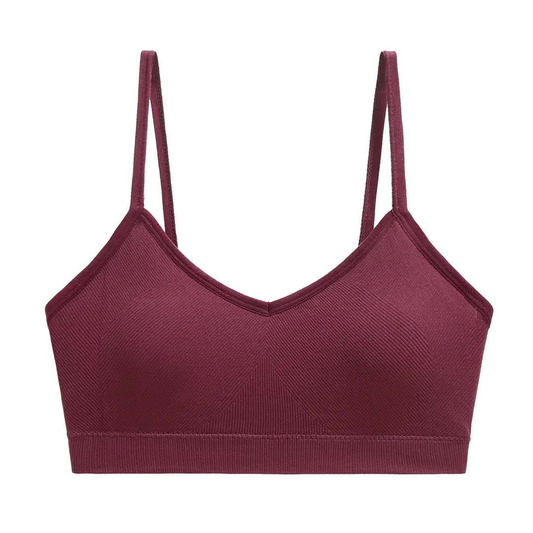 French style wireless push up girl's underwear big chest small thin thread bra sexy comfortable breathable beautiful vest