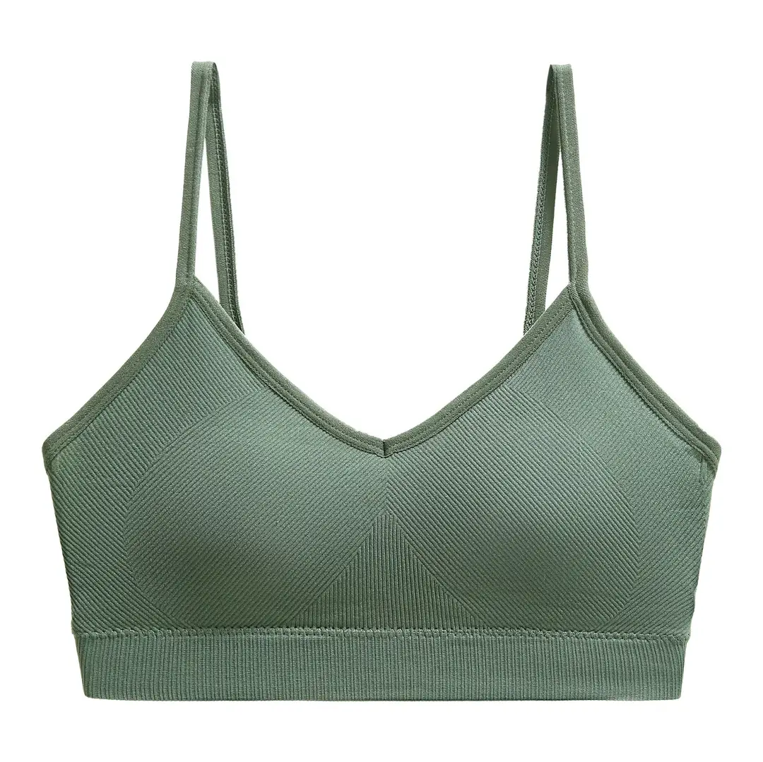 French style wireless push up girl's underwear big chest small thin thread bra sexy comfortable breathable beautiful vest
