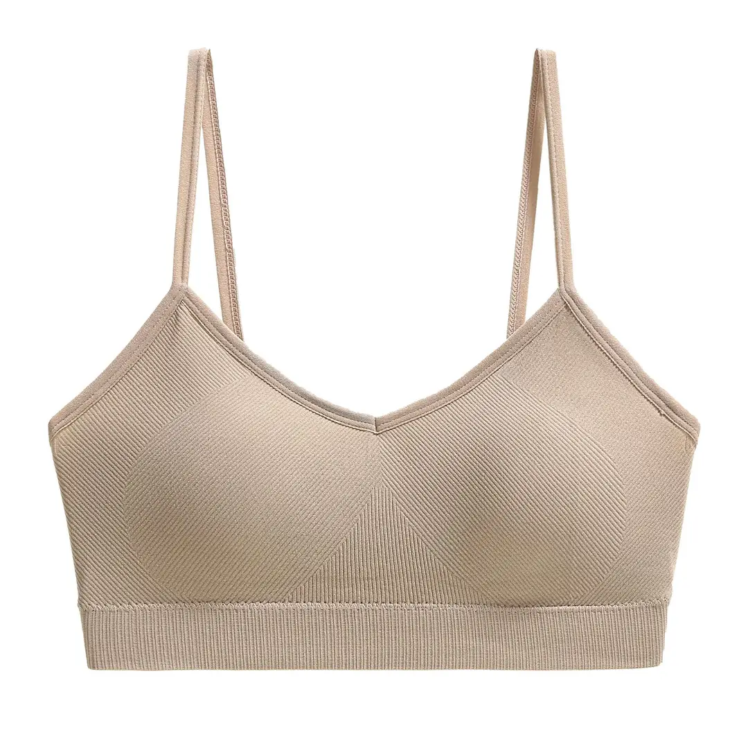 French style wireless push up girl's underwear big chest small thin thread bra sexy comfortable breathable beautiful vest