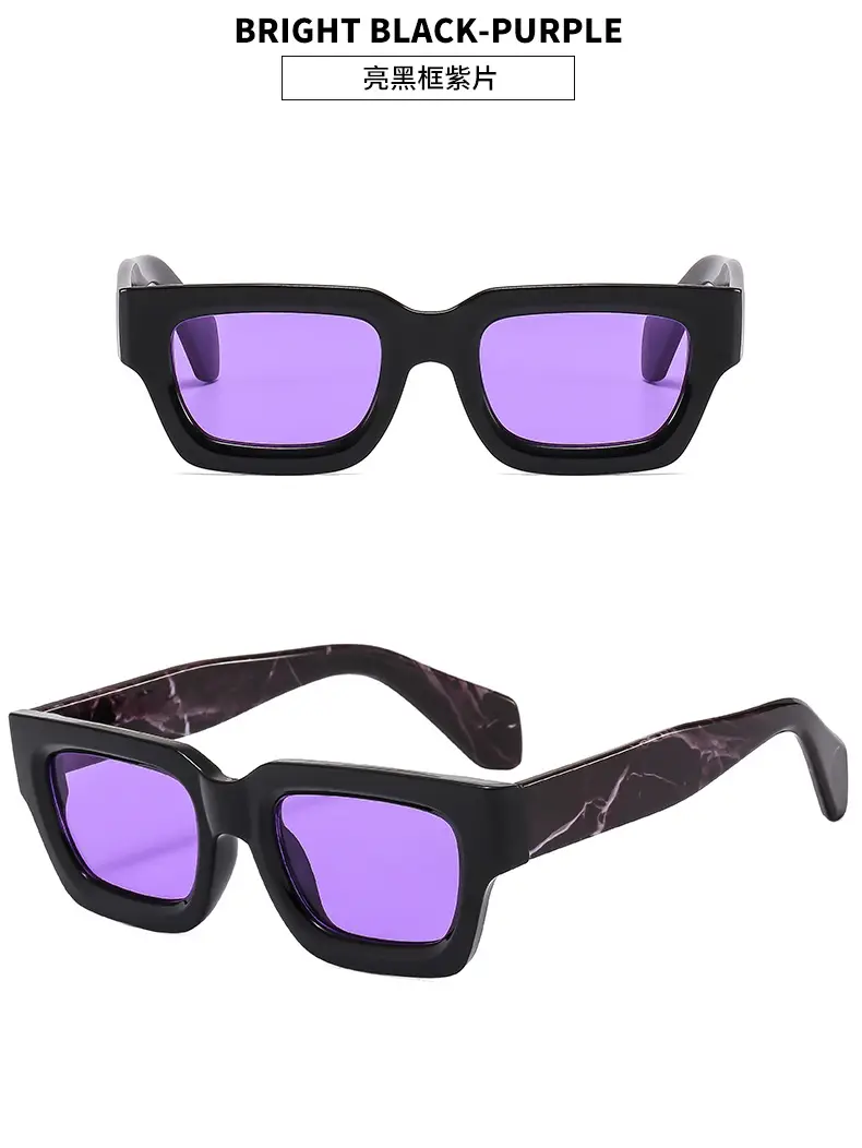 Cross-border Square Frame Sunglasses Black Brown 2023 — feature 13