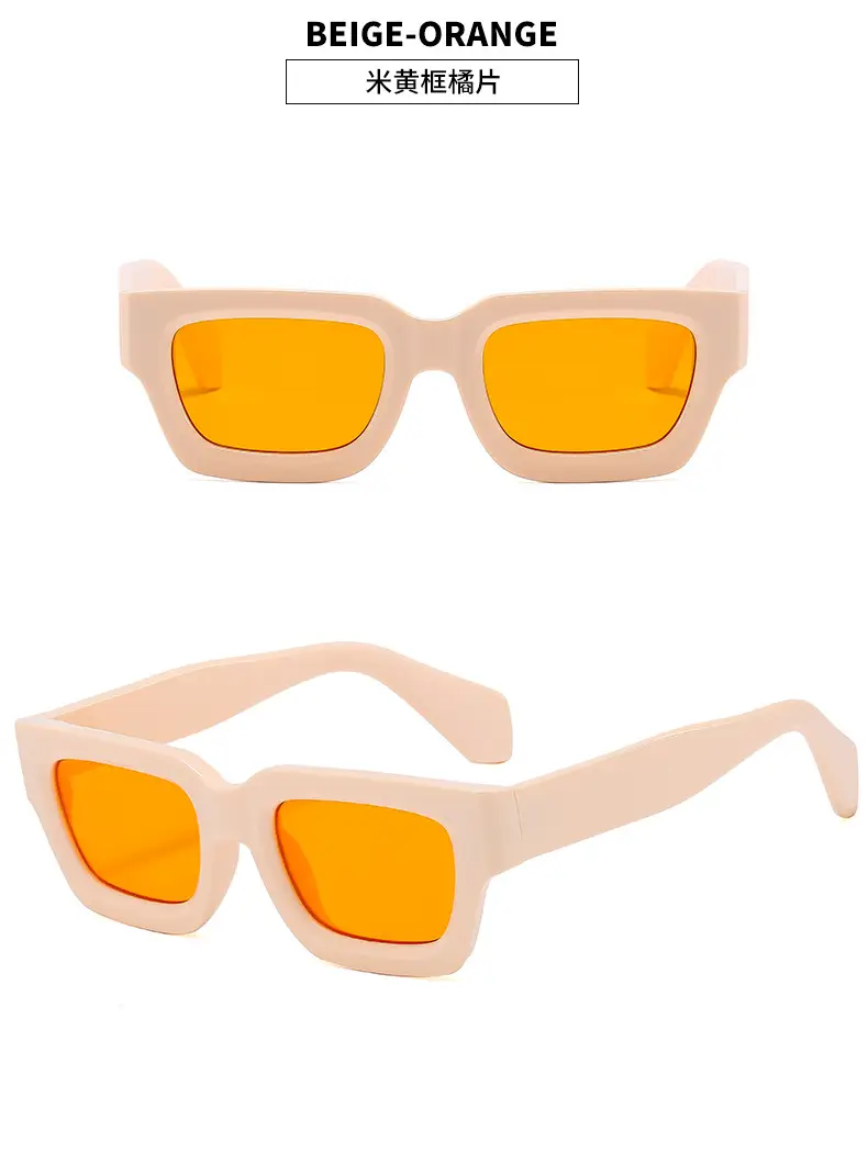 Cross-border Square Frame Sunglasses Black Brown 2023 — feature 14