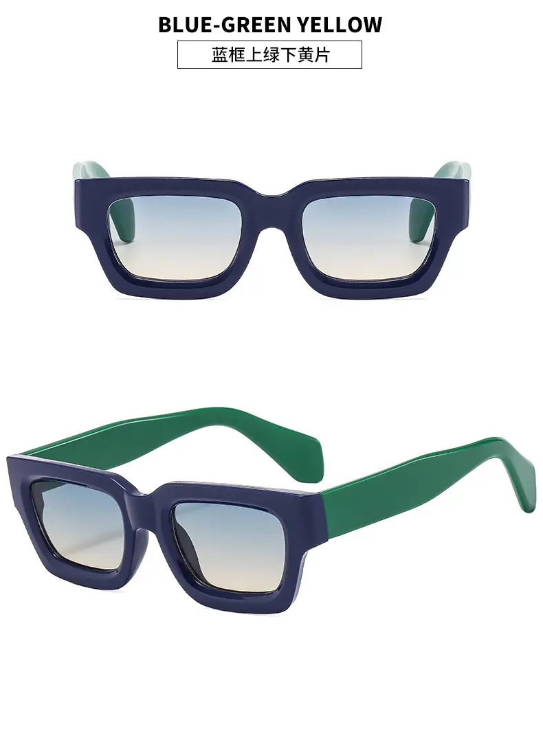 Cross-border Square Frame Sunglasses Black Brown 2023 — feature 15