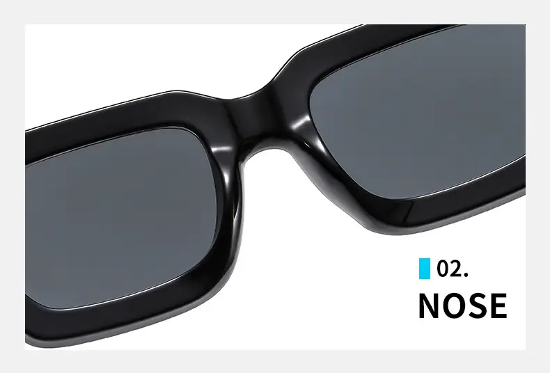 Cross-border Square Frame Sunglasses Black Brown 2023 — feature 6
