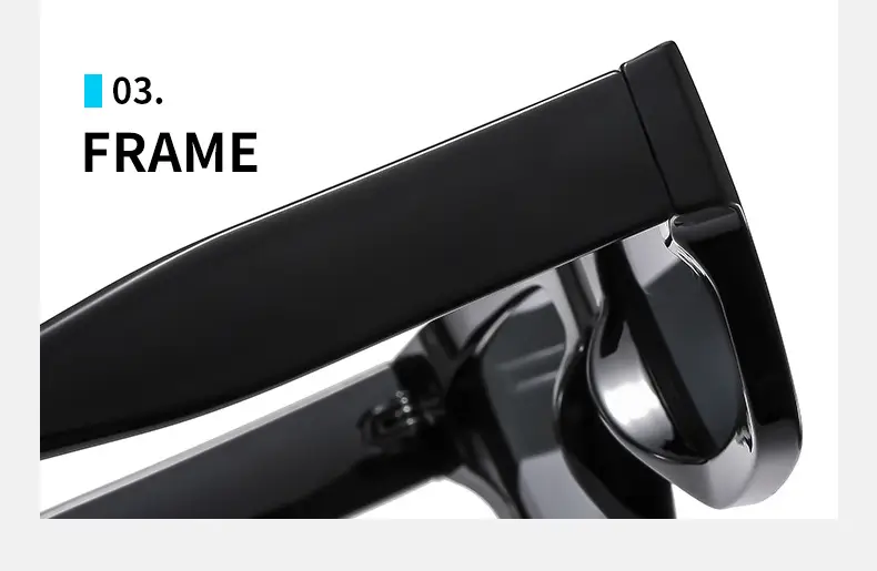 Cross-border Square Frame Sunglasses Black Brown 2023 — feature 7