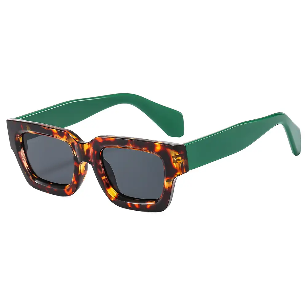 Cross-border Square Frame Sunglasses Black Brown 2023