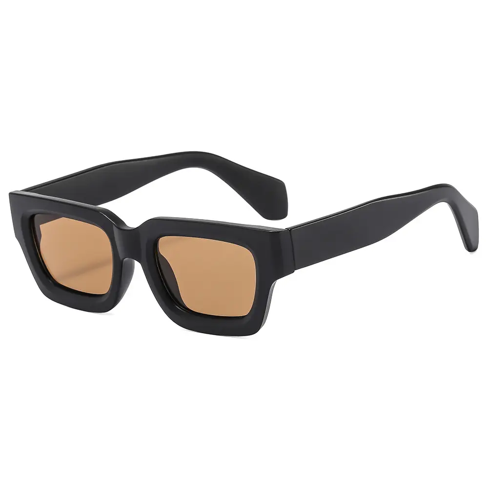 Cross-border Square Frame Sunglasses Black Brown 2023