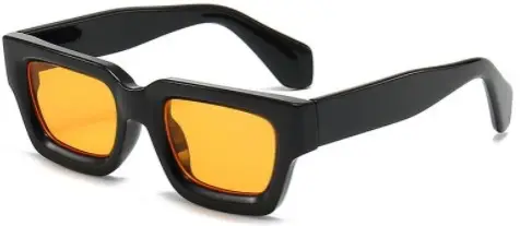 Cross-border Square Frame Sunglasses Black Brown 2023