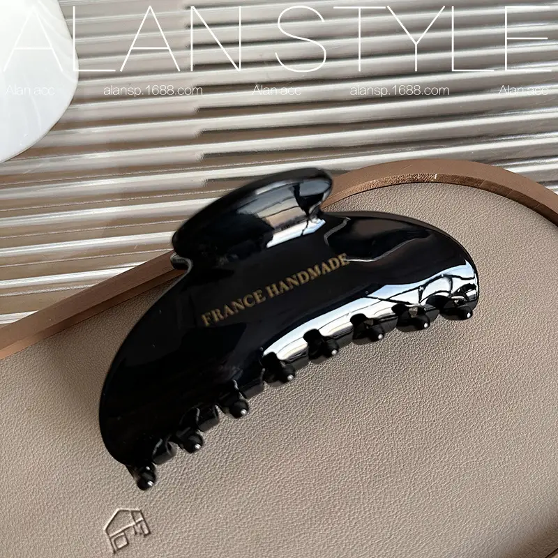 Autumn Winter Maillard Large Acetate Clip Female Hairpin Headdress — feature 3