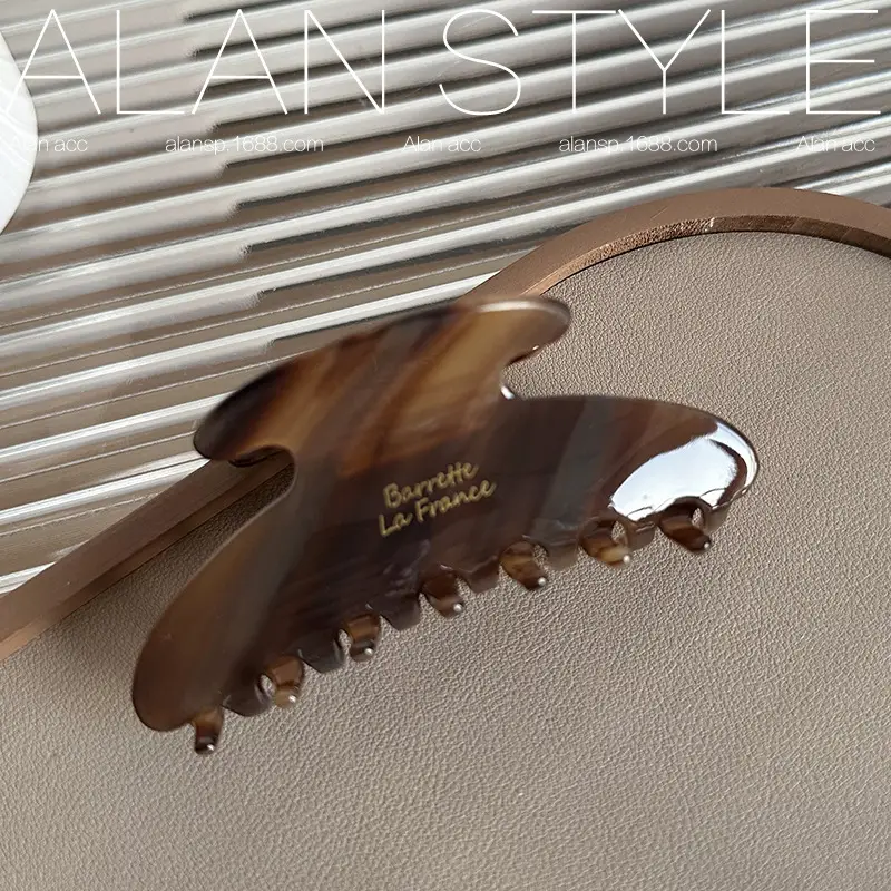 Autumn Winter Maillard Large Acetate Clip Female Hairpin Headdress — feature 4