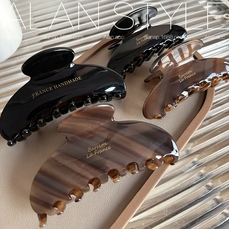 Autumn Winter Maillard Large Acetate Clip Female Hairpin Headdress — feature 8
