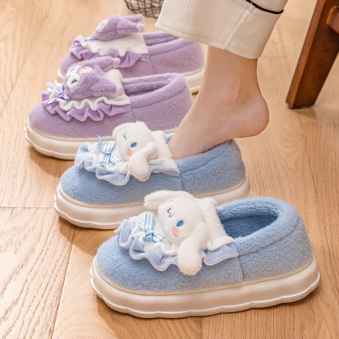 Cinnamon Dog Cotton Slippers for Women, Winter 2026 New Model, Indoor Home Thick-Soled Warm Cotton Shoes, Women's Winter Plush-Lined - Image 7