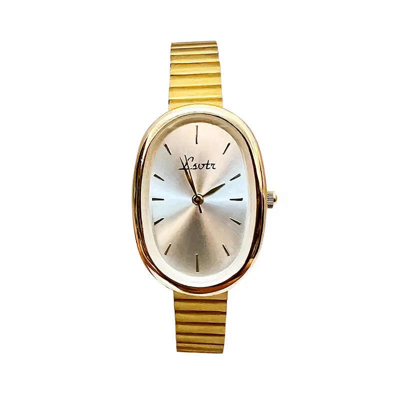 New Golden Middle Ancient Niche High Fashion Explosions Watch Small Gold Watch Women's Quartz Steel Band Women's Watch Wholesale