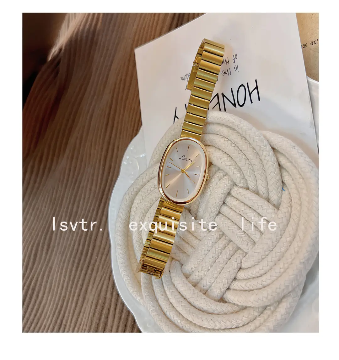 New Golden Middle Ancient Niche High Fashion Explosions Watch Small Gold Watch Women's Quartz Steel Band Women's Watch Wholesale — feature 13