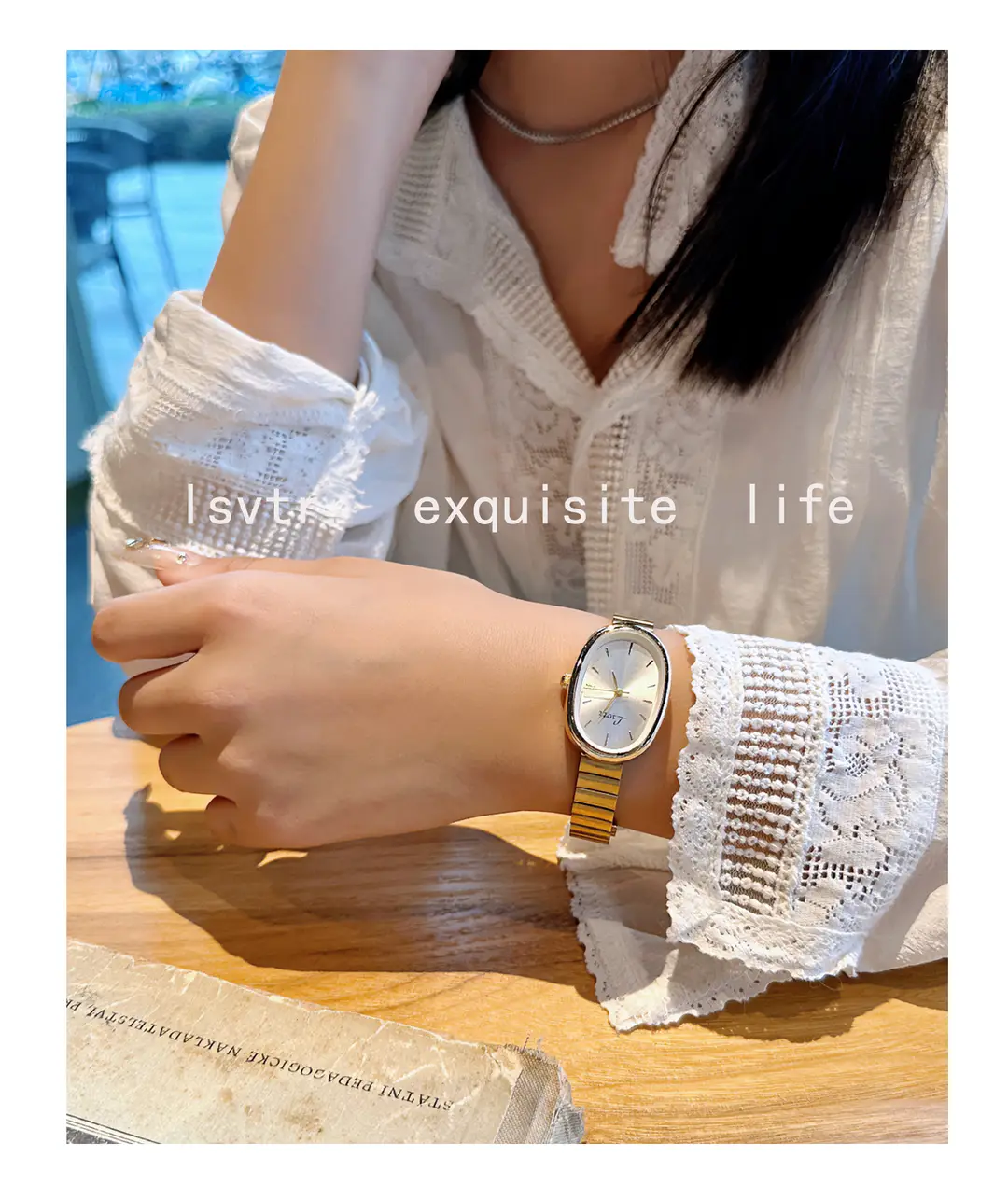 New Golden Middle Ancient Niche High Fashion Explosions Watch Small Gold Watch Women's Quartz Steel Band Women's Watch Wholesale — feature 4