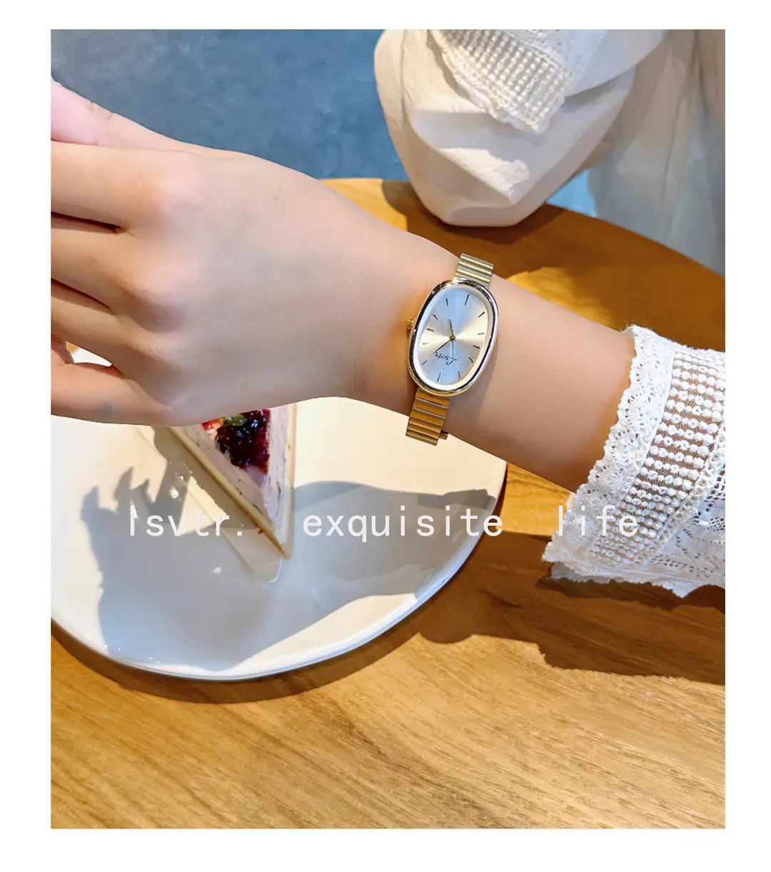 New Golden Middle Ancient Niche High Fashion Explosions Watch Small Gold Watch Women's Quartz Steel Band Women's Watch Wholesale — feature 6