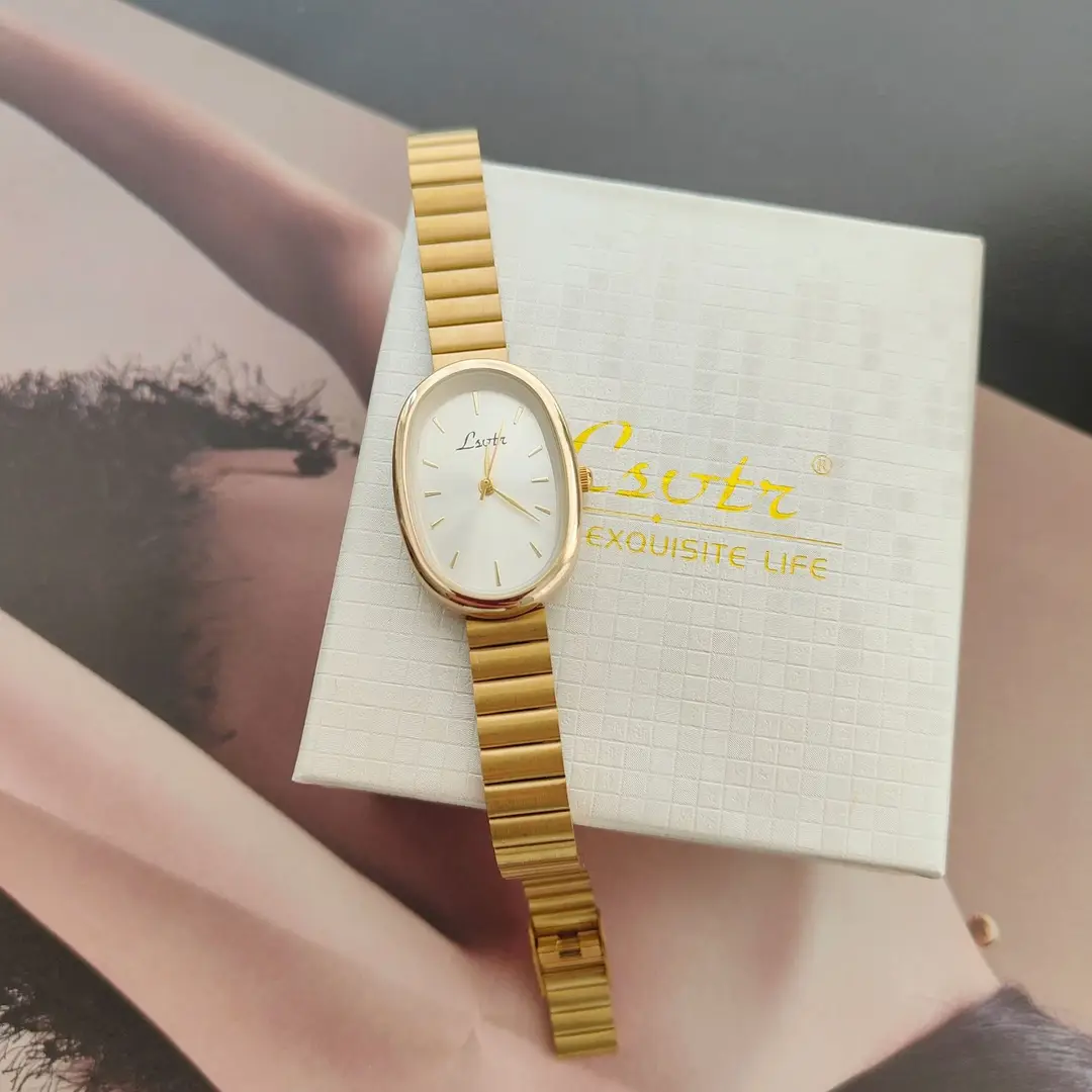 New Golden Middle Ancient Niche High Fashion Explosions Watch Small Gold Watch Women's Quartz Steel Band Women's Watch Wholesale