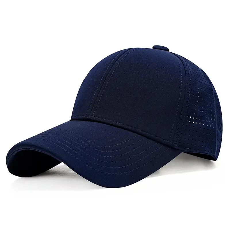 Blue High-Quality Baseball Cap with Embroidered Logo - Image 6
