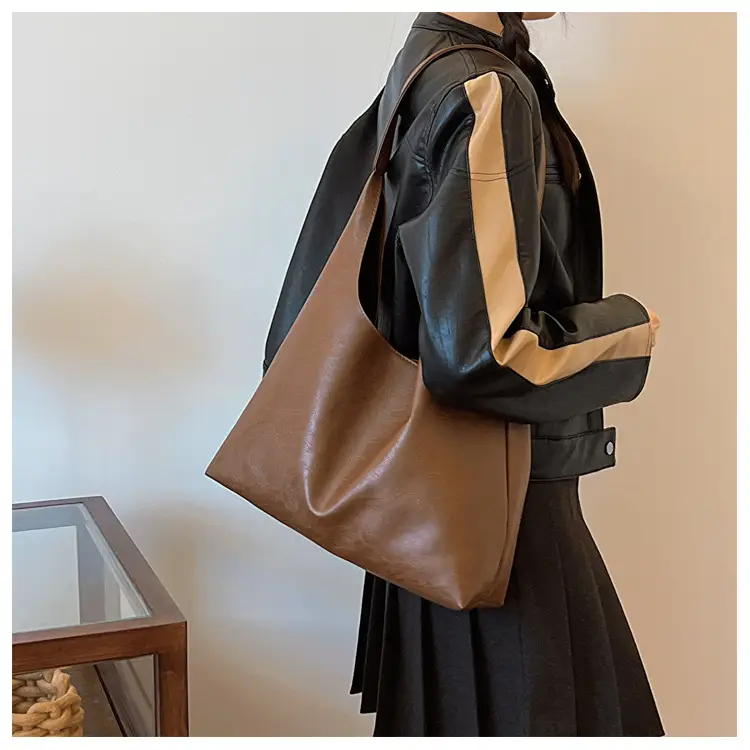 Women's Korean Style Tan Tote Bag Large Capacity — feature 12