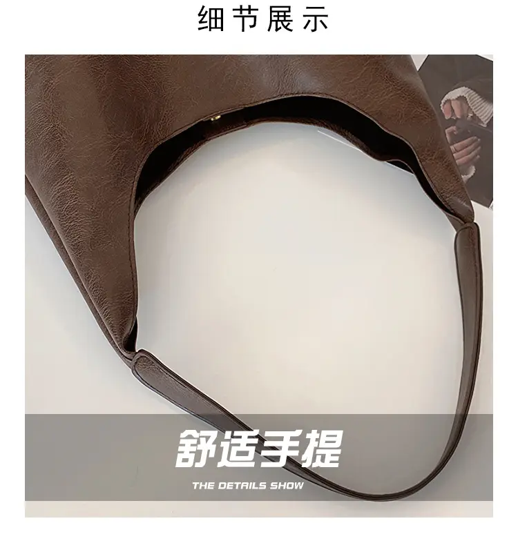 Women's Korean Style Tan Tote Bag Large Capacity — feature 3
