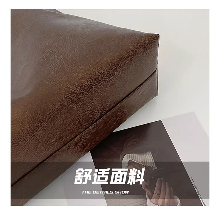 Women's Korean Style Tan Tote Bag Large Capacity — feature 6