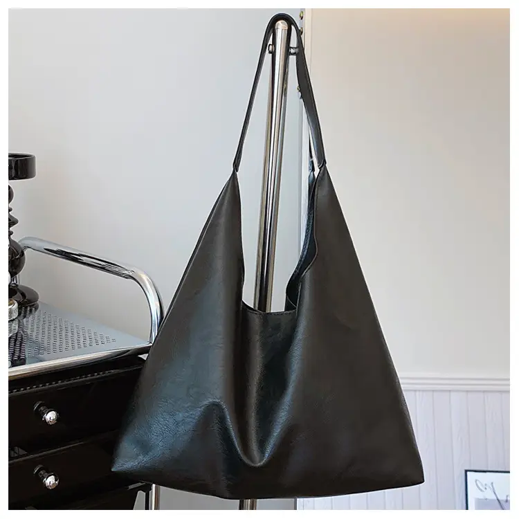 Women's Korean Style Tan Tote Bag Large Capacity - Image 3