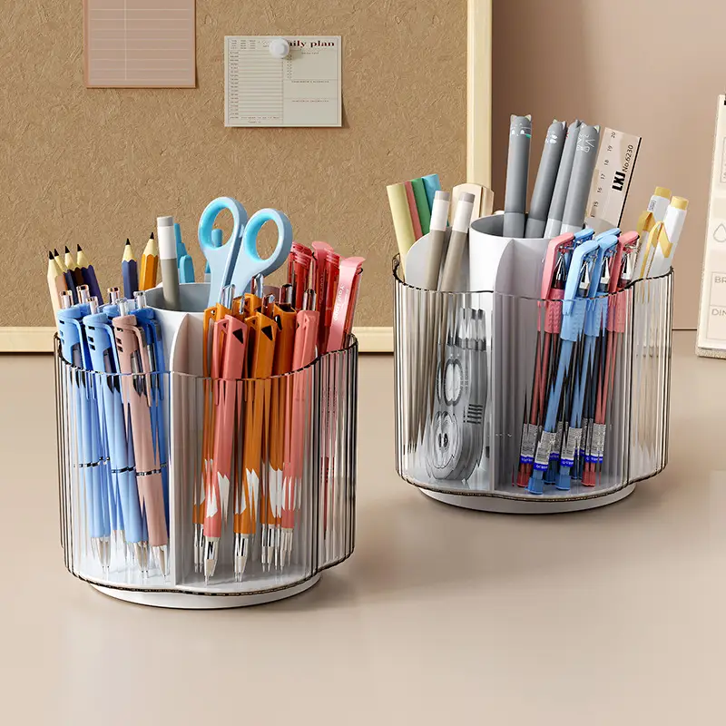 Rotating Makeup Brush & Lipstick Storage Rack
