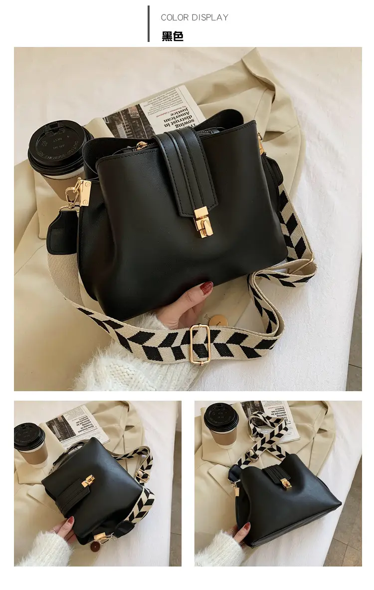 Brown Leather Crossbody Bag with Gold Clasp — feature 23