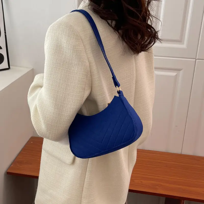 Women's Purple Heart-Shaped Shoulder Bag with Pom Pom