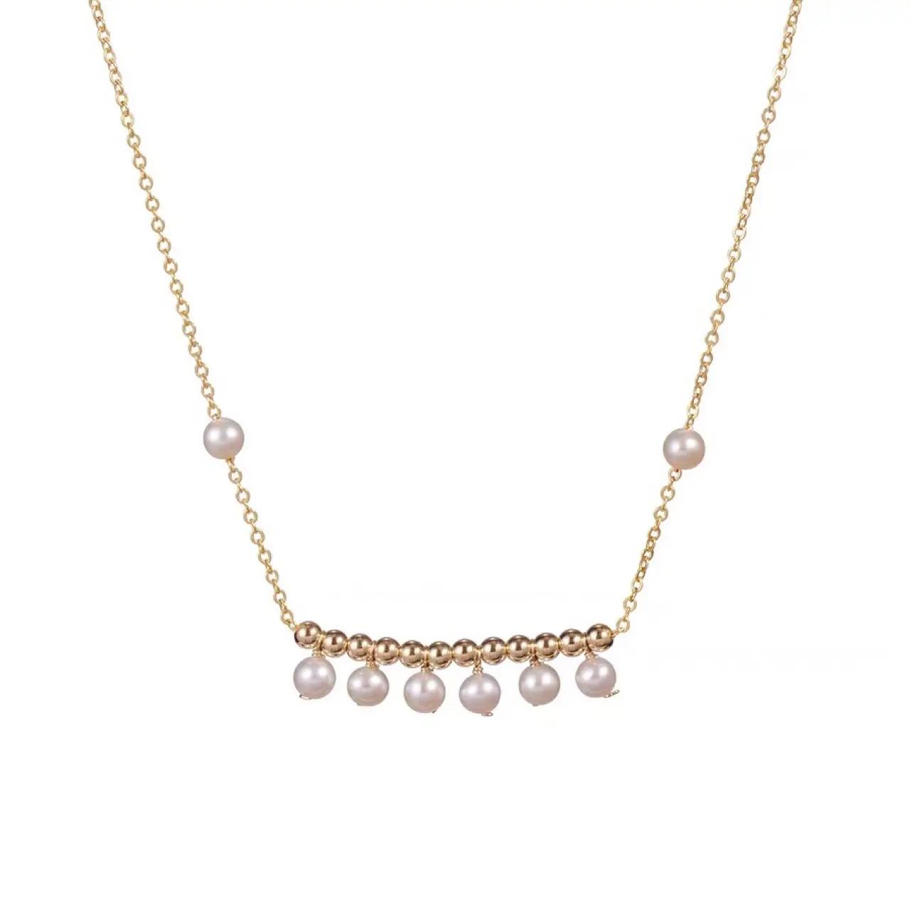 Gold Pearl Necklace for Women Elegant Commute