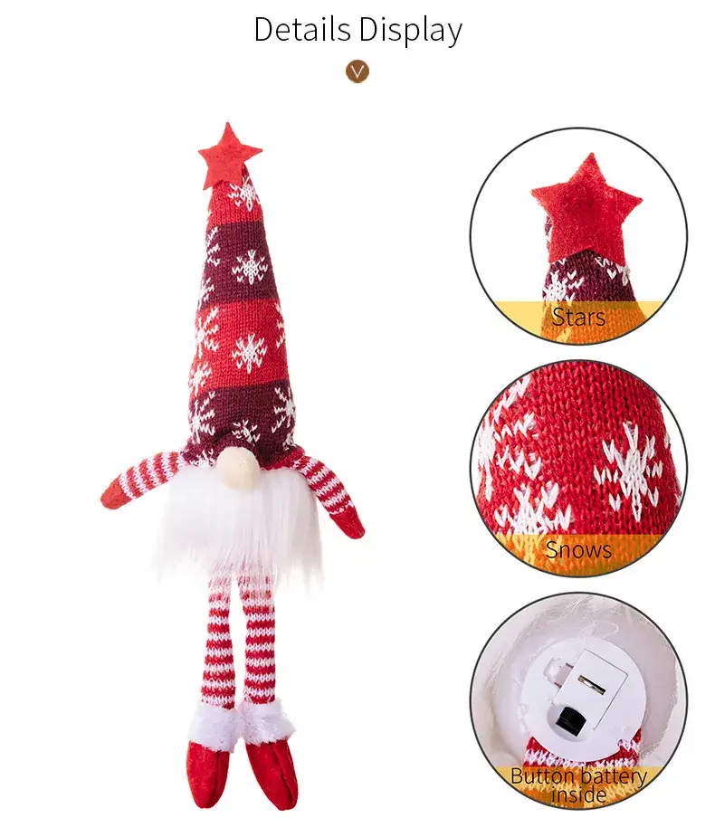 Christmas Santa Doll Lamp Decor for Window & Desk — feature 5