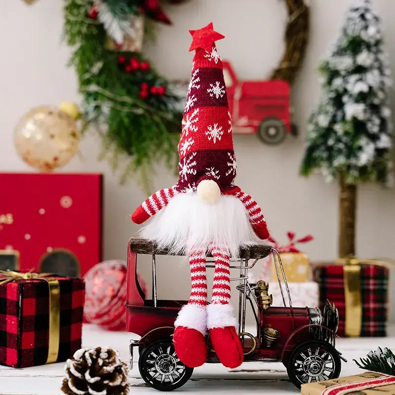 Christmas Santa Doll Lamp Decor for Window & Desk