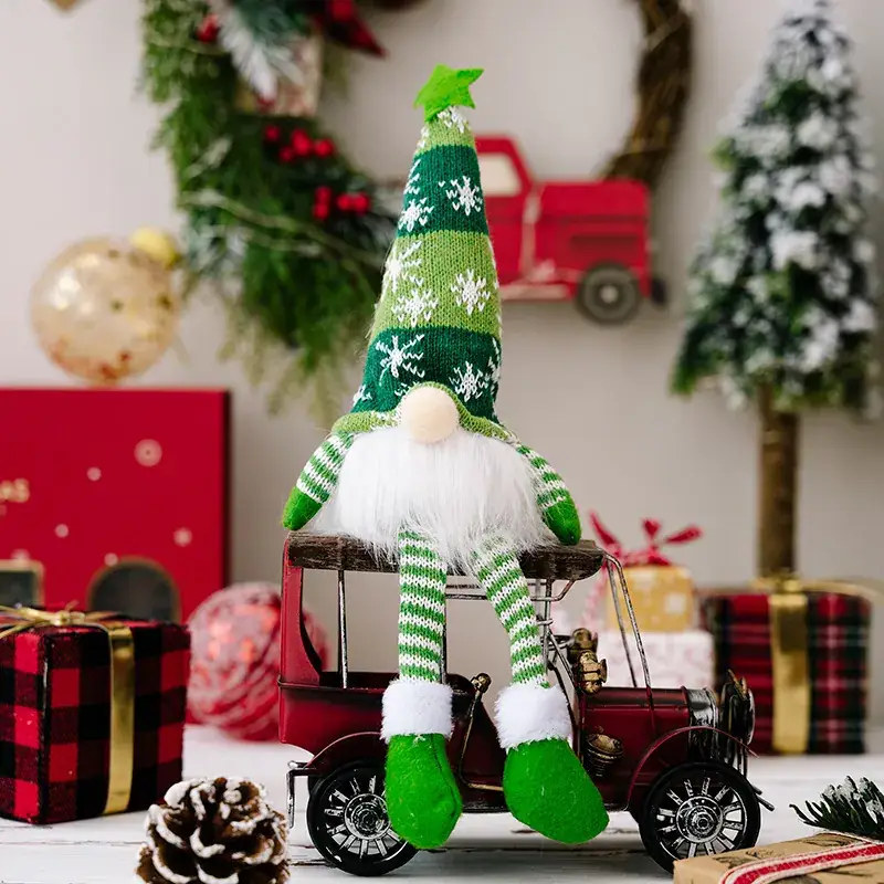 Christmas Santa Doll Lamp Decor for Window & Desk