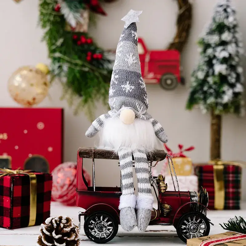 Christmas Santa Doll Lamp Decor for Window & Desk
