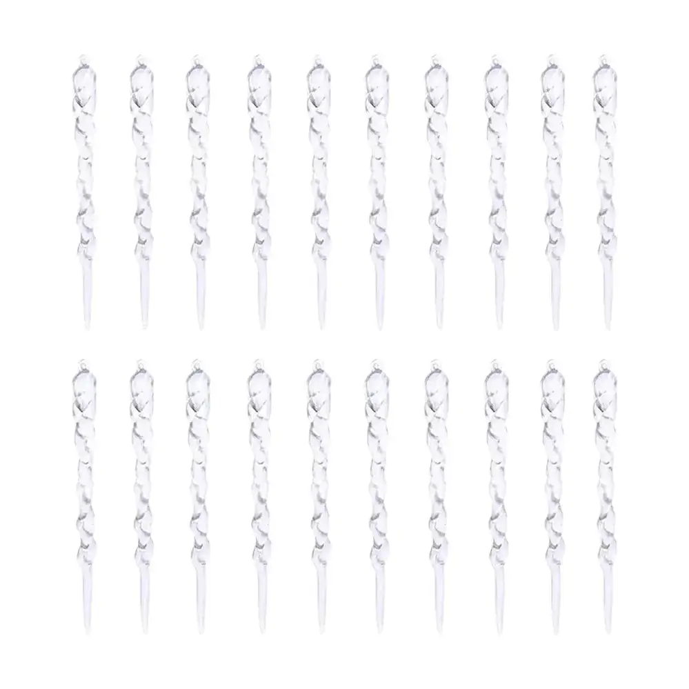 Transparent Ice Cross Pendant for Christmas Decor