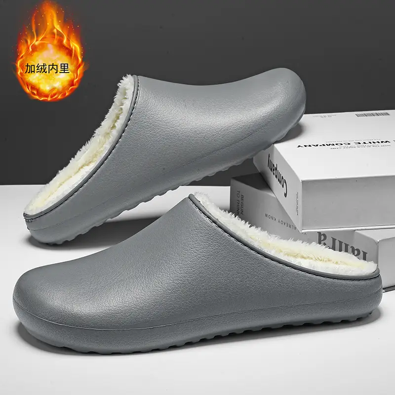 Winter New Cotton Slippers Waterproof Men's Feeling Comfortable fleece-lined Warm Home Slippers Indoor Mao Mao Slippers - Image 4