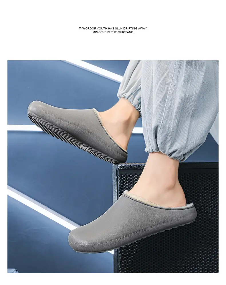 Winter New Cotton Slippers Waterproof Men's Feeling Comfortable fleece-lined Warm Home Slippers Indoor Mao Mao Slippers — feature 10
