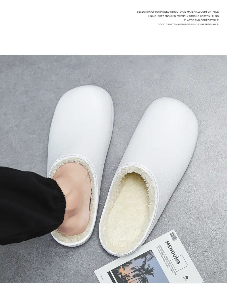 Winter New Cotton Slippers Waterproof Men's Feeling Comfortable fleece-lined Warm Home Slippers Indoor Mao Mao Slippers — feature 13