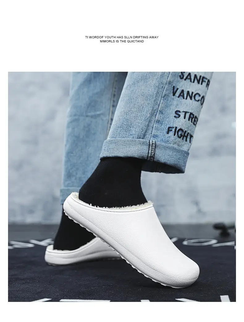 Winter New Cotton Slippers Waterproof Men's Feeling Comfortable fleece-lined Warm Home Slippers Indoor Mao Mao Slippers — feature 16