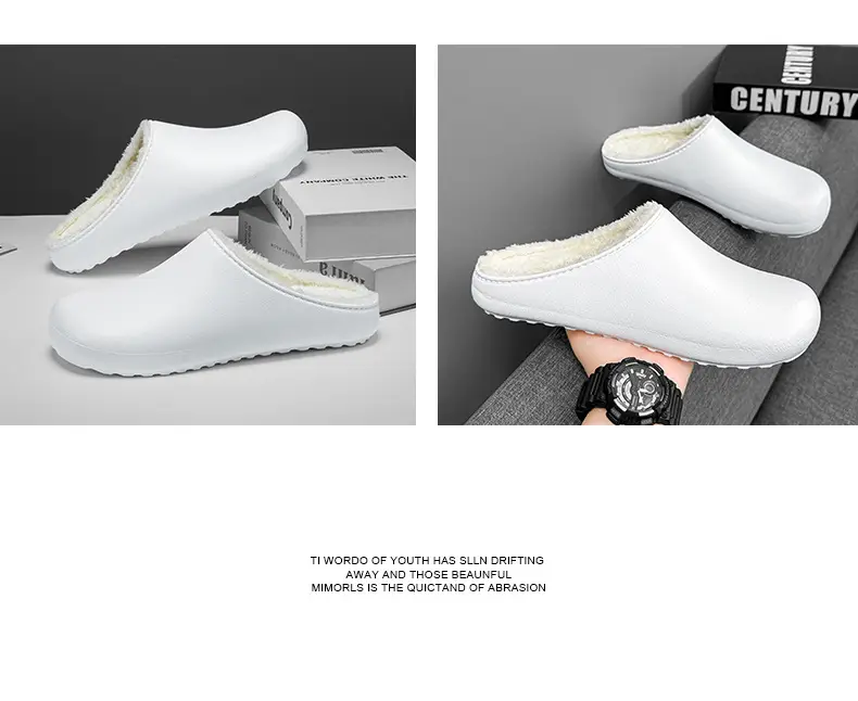 Winter New Cotton Slippers Waterproof Men's Feeling Comfortable fleece-lined Warm Home Slippers Indoor Mao Mao Slippers — feature 17