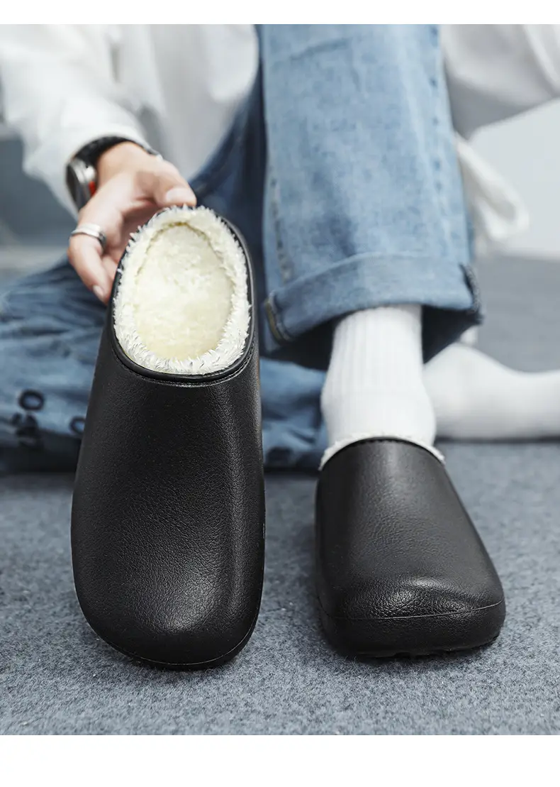 Winter New Cotton Slippers Waterproof Men's Feeling Comfortable fleece-lined Warm Home Slippers Indoor Mao Mao Slippers — feature 22