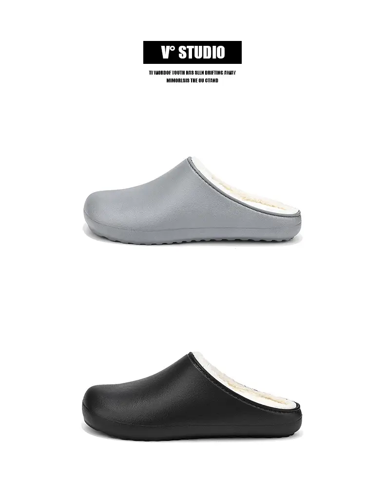 Winter New Cotton Slippers Waterproof Men's Feeling Comfortable fleece-lined Warm Home Slippers Indoor Mao Mao Slippers — feature 3