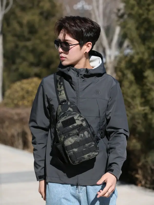 Men's Camo Military Style Shoulder Bag with Kettle Set - Image 8