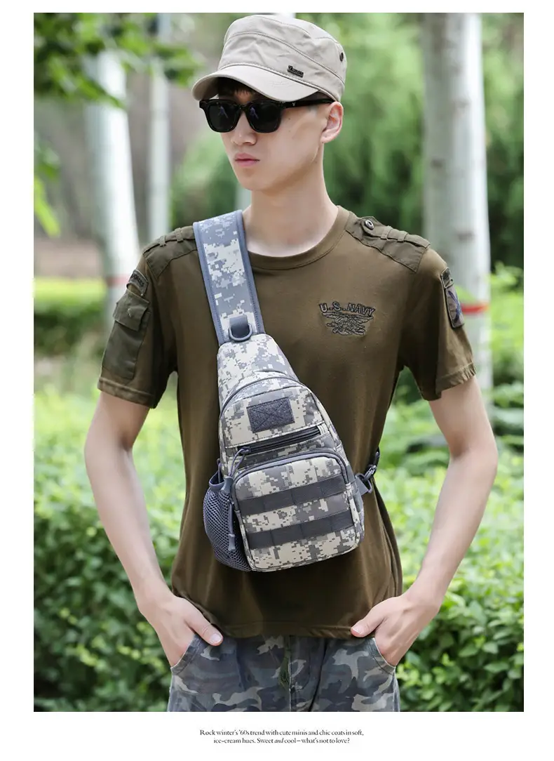 Men's Camo Military Style Shoulder Bag with Kettle Set — feature 16