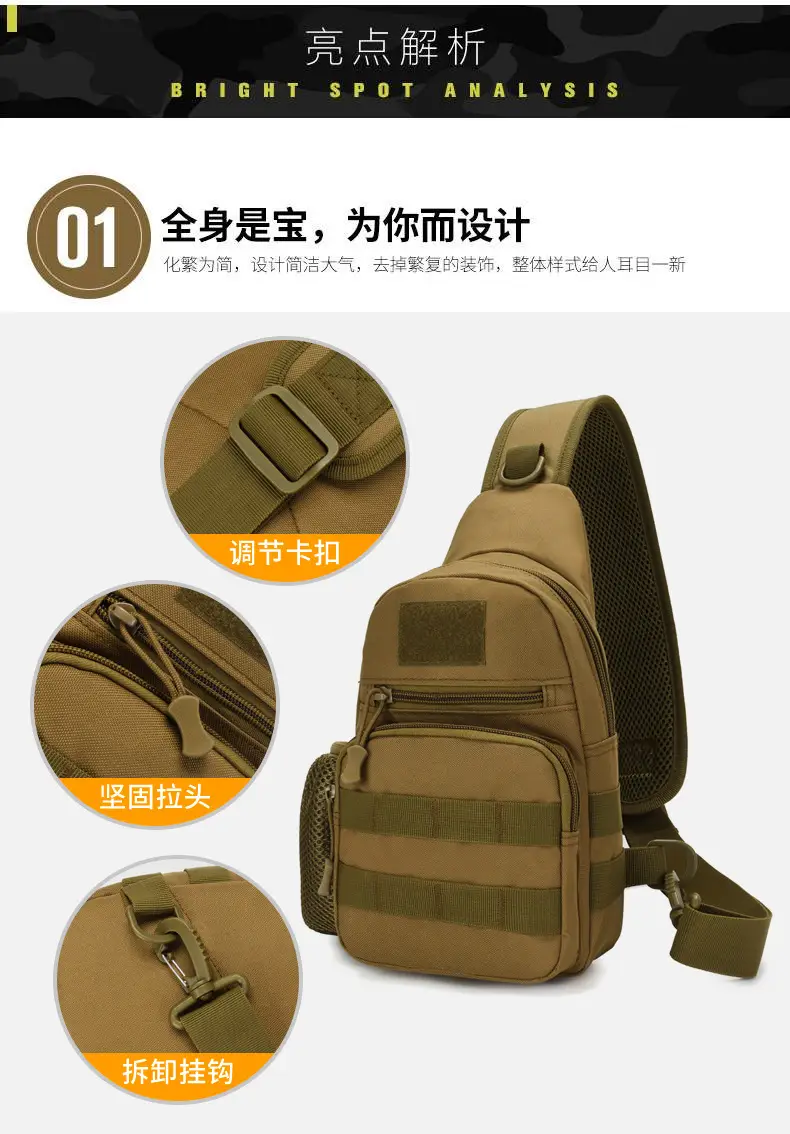 Men's Camo Military Style Shoulder Bag with Kettle Set — feature 7